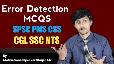 #Error #Detection #Mcqs #CSS #PMS Mcqs Error Detection for (NTS),(CSS),(PMS),(SPSC),(SSC),(CGL) 2019
