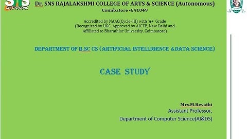 Case Study|Intelligent System & Robotics||SNS Institutions