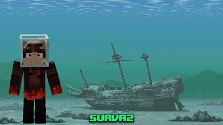 DAS VERSUNKENE SCHIFF DES KRAKENS?!!!! Minecraft Surva2