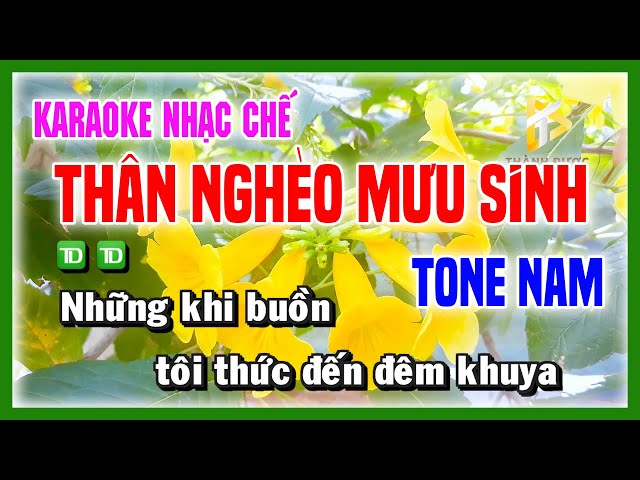 Karaoke THÂN NGHÈO MƯU SINH - Nơi Xa Mưu Sinh Cha Mẹ Ngóng Từng Ngày TONE NAM class=