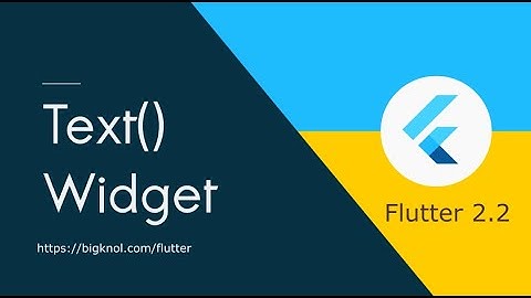 Text Widget in Flutter | Flutter Tutorials In Hindi URDU Part - 3