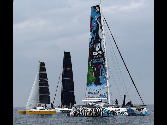 30ft Sagitta catamaran in Falmouth triangle race 2026 - YouTube