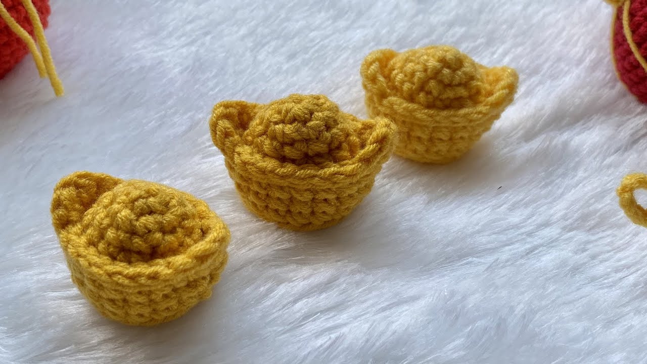 Crochet Chinese New Year 💰 How to Crochet Gold Ingot 💰
