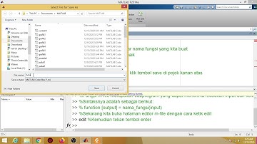 Belajar Fungsi M-File Matlab