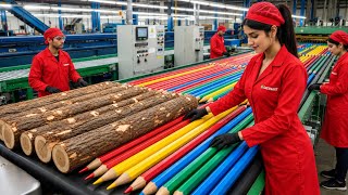How Millions Of Pencils Are Actually Made Satisfying Factory Asmr