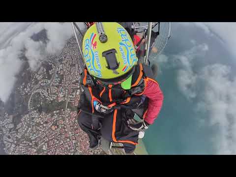 Cengiz Koçak / paratrike ile wingsuit atlayışı pilot: Nagihan Öksüz
