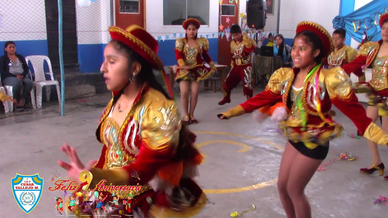 DANZA SAYA NEGRA 5to y 6to GRADO - 9 AÑOS DE ANIVERSARIO DE I.E.P. CESAR VALLEJO M.