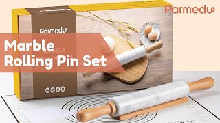 Parmedu Marble Rolling Pin Set