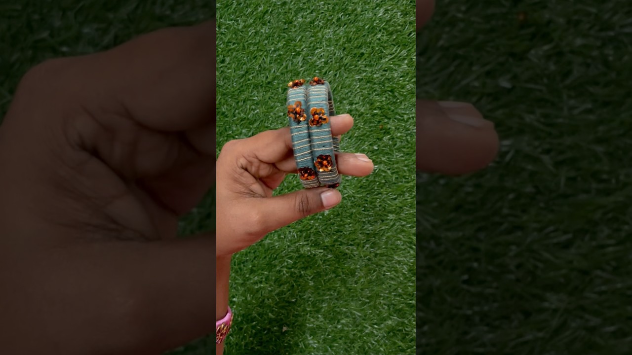 Sequins cotton thread bangle 