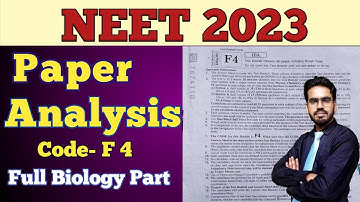 NEET 2023 Paper Solution | NEET 2023 Answer Keys| Code F-4