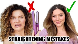 HAIR STRAIGHTENING STYLING MISTAKES YOU'RE PROBABLY MAKING + HOW TO AVOID HEAT DAMAGE