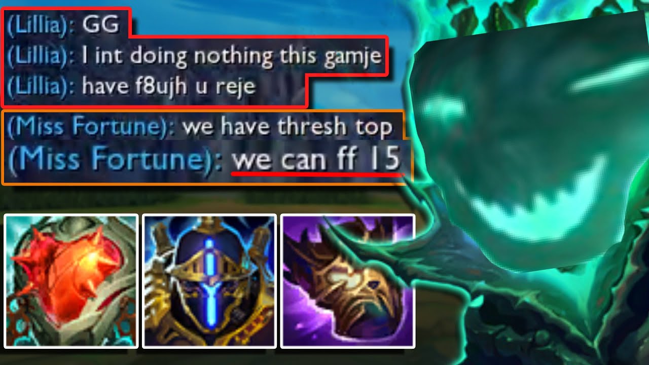 Team had a MELTDOWN After I Locked Thresh Top