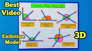 How to make a Mathematics Angle Project #Types of Angles#Math Working Model#exibition#maths project👍