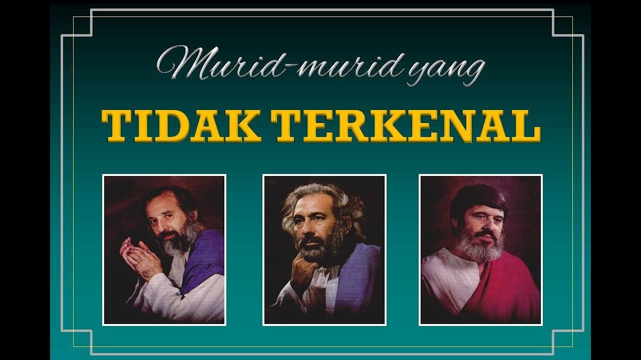 Pdt. Esra Alfred Soru : MURID MURID YANG TIDAK TERKENAL