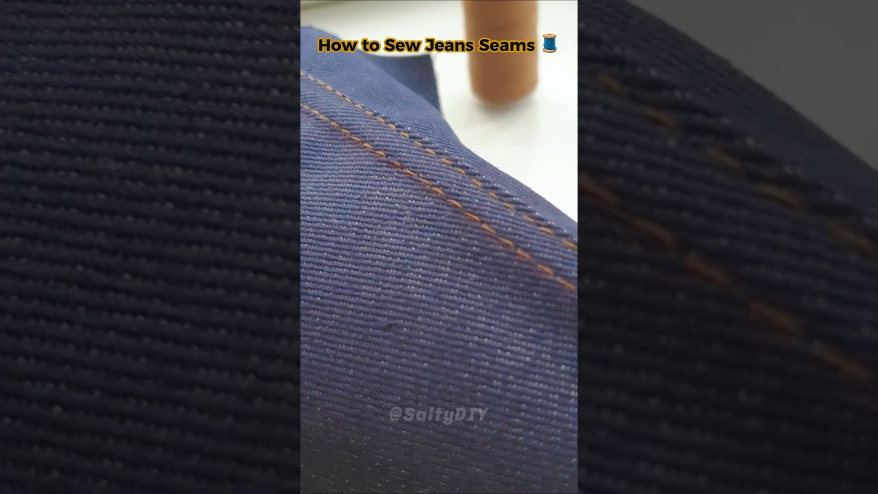 How to Sew Jeans Seams on Home Machine #flatfellseams #sewinghacks #sewingtips