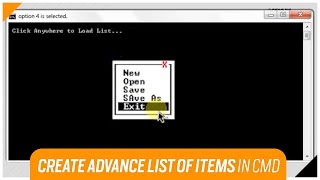 Create Advance 'List of Items' in CMD + Mouse Hover - List Function 2.0 | TheBATeam