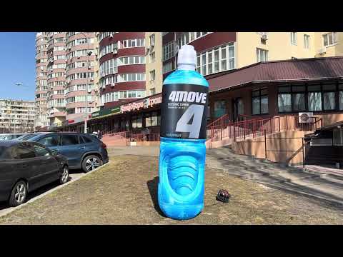 Надувна рекламна пляшка напою 400 см з вентилятором зовнішня реклама пневмоконструкція, видео 1