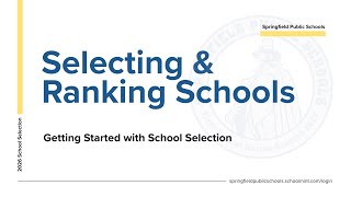 SPS SchoolMint Tutorial | Selecting & Ranking Schools