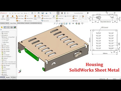 SolidWorks Sheet Metal Housing Modeling
