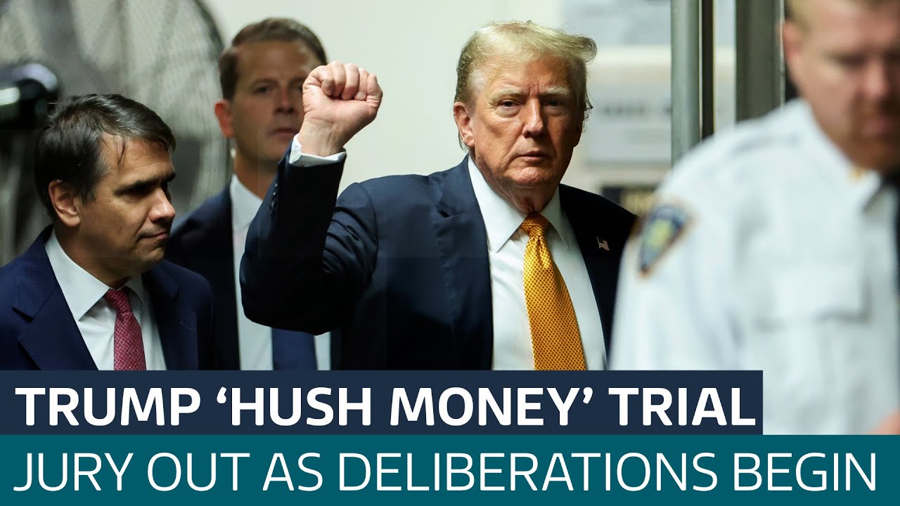 Jury deliberations begin in historic Trump hush money trial | ITV News ...