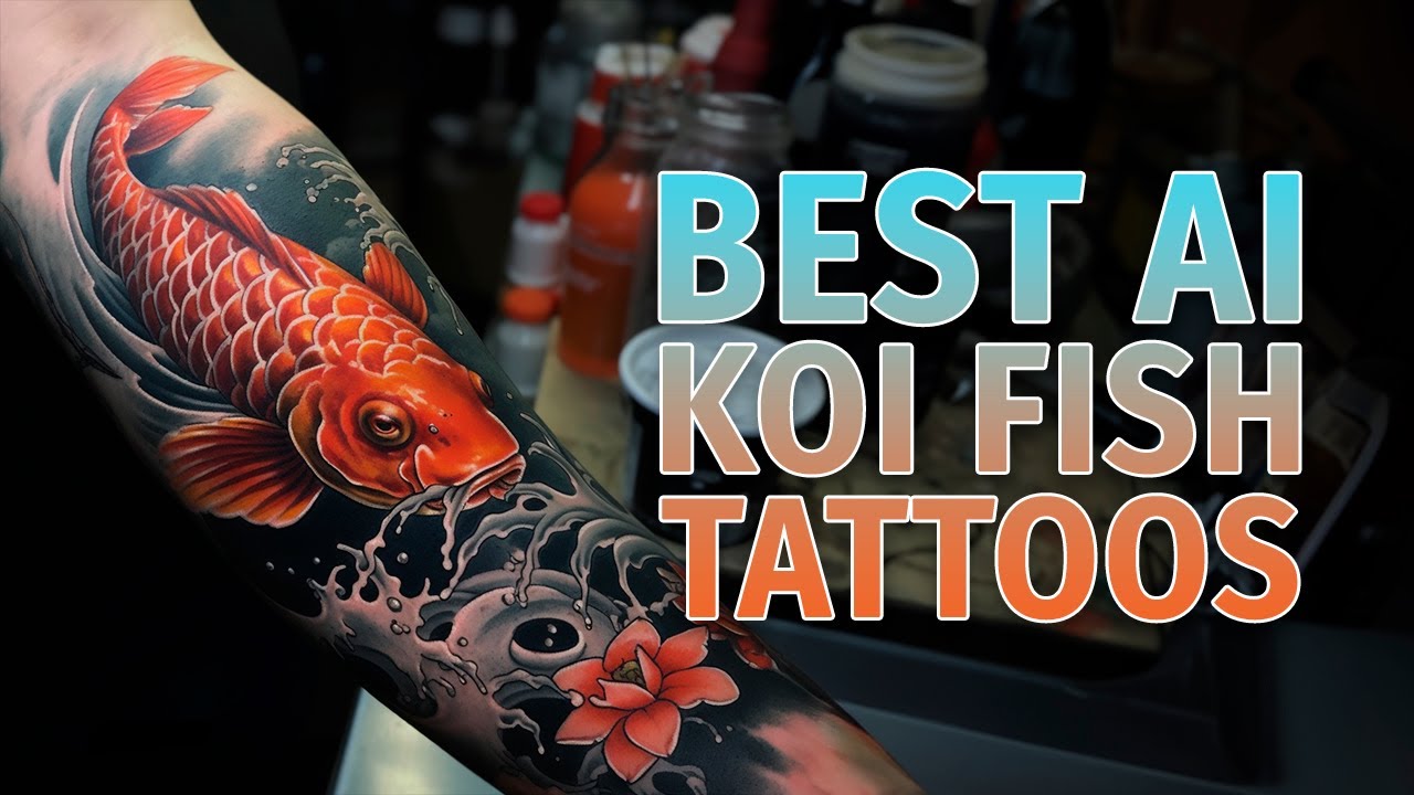 Three White Koi Fish Tattoo Design – Tattoos Wizard Designs