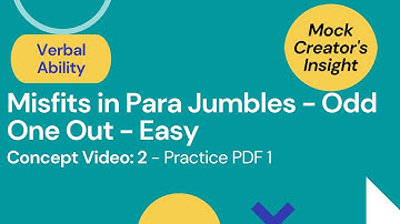 Misfits in Para Jumbles Easy Practice Questions |PDF |Golden Tips |Session 2| CAT/XAT| Priyasha Das
