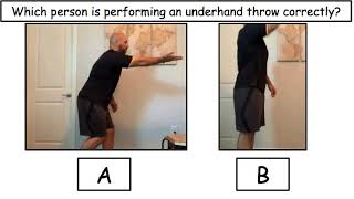 Underhand Throw Assessment Question