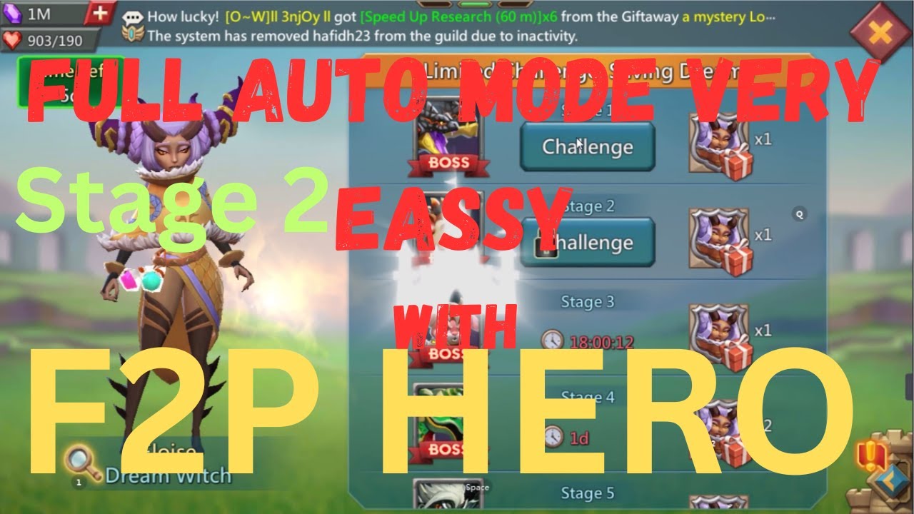 Lords Mobile Dream Witch Limited Challenge Stage 2 | Lords Mobile Dream Witch Stage 2| 