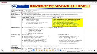 Geography Grade 11 Droughts and Desertification Term 1 March Exam Preparations
