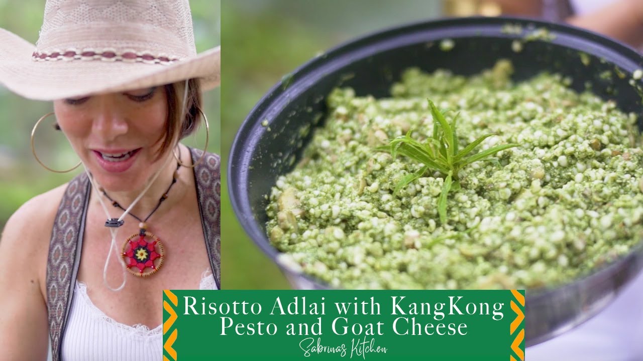 Adlai Risotto with Kang Kong Pesto and Goats Cheese || Sabrina's ...