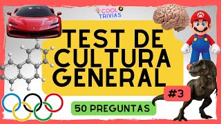 ¿CUÁNTO SABES DE CULTURA GENERAL? (#3) || 50 PREGUNTAS || TEST/TRIVIA/QUIZ DE CULTURA GENERAL