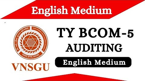 Vnsgu Tybcom Sem-5 Auditing English Medium Most IMP Questions