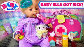 ☀️Baby Born Ella Morning Routine: 🍎Breakfast, Playtime + Helping Sick Baby Feel Better!🤒