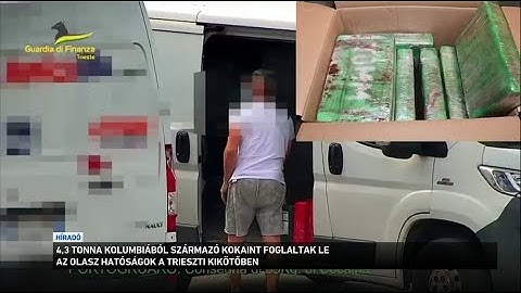 4,3 tonna Kolumbiából származó kokaint foglaltak le