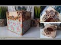 Vintage tissue box 🖌️🌼🖌️ Decoupage tutorial