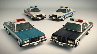 3D Model Low Poly Police Car 03 at 3DExport.com