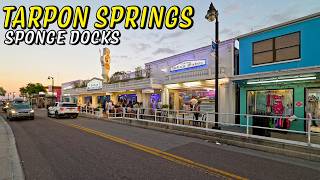 Walking in Tarpon Springs Florida | Sponge Docks Tour 4K