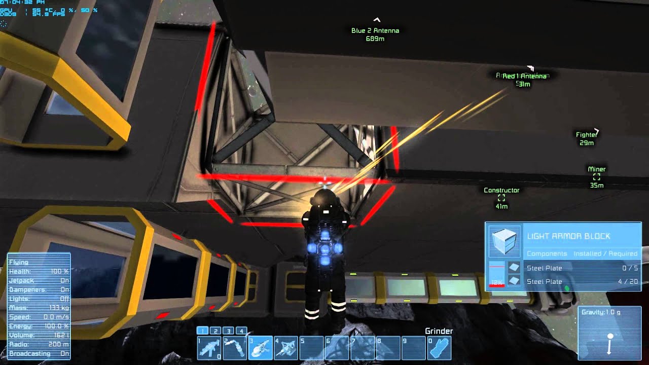 Space Engineers PC 60FPS Crash Test HD 1080p - YouTube