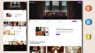 🔴 Create A Hotel Website Using HTML CSS And JavaScript | Responsive Landing Page | Devhubspot