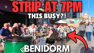 Benidorm Strip at 7 PM! – Bars & Terraces JAM-PACKED With Tourists?! 😲🍺
