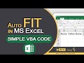 How to Autofit Columns in Microsoft Excel VBA | JCC Tangi