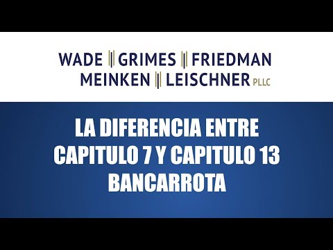 Vídeo: Diferencia Entre El Capítulo 7 Y El Capítulo 13