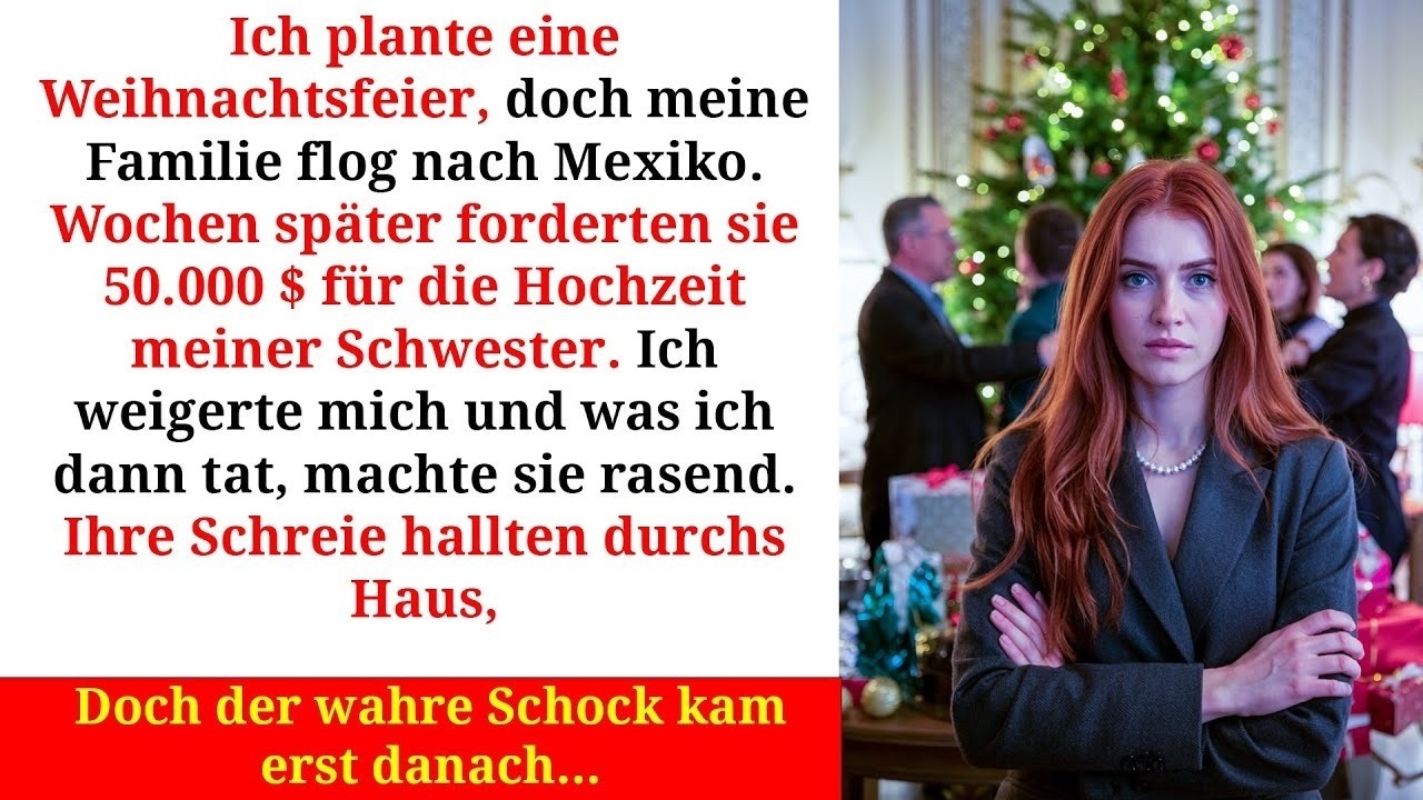 Meine Familie ließ mich an Weihnachten sitzen, um in Mexiko die Verlobung meiner Schwester zu feiern – ohne mir auch nur eine SMS zu schicken. Zwei Wochen später standen sie vor meiner Tür: „Du...