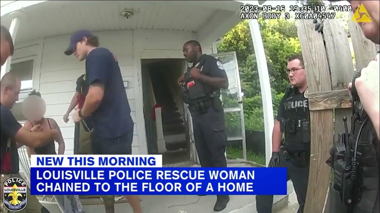 Louisville police rescue woman chained to floor of home