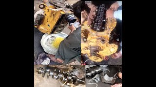 Rebuilding of Caterpillar four Cylinder Engine 3204 | Engine Overhauling of Caterpillar Wheel Loader