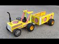 How To Make Matchbox Tractor Trolley At Home | Diy Mini Tractor Trolley | Science Project #2