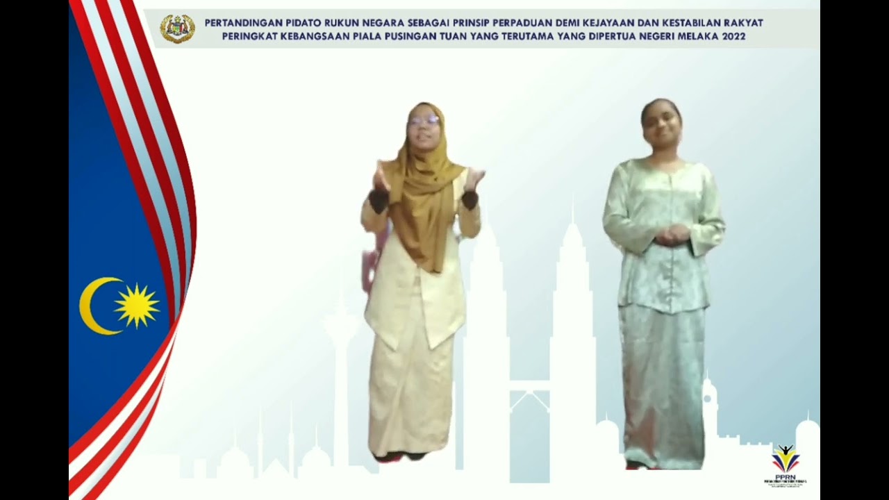 Pidato Rukun Negara 2022 Kategori Sekolah Menengah Shreya Ashna dan