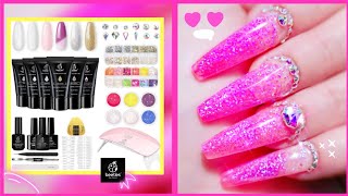 How to PERFECT YOUR DUAL FORMS APPLICATION with POLYGEL | Beetles Polygel Nail Kit from Amazon