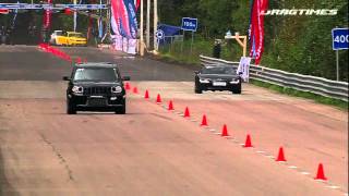 Audi R8 V10 VS Jeep grand cherokee  SRT8(JEEP GRAND CHEROKEE SRT-8 7.0 Twin Turbo (NOS) 1100hp AUDI R8 V10 Stage 2 600hp., 2013-02-07T14:47:05.000Z)