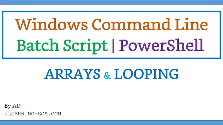 [Windows Command Line | Batch Script]_012_Batch Script  Arrays & Looping  _Mảng và Vòng lặp